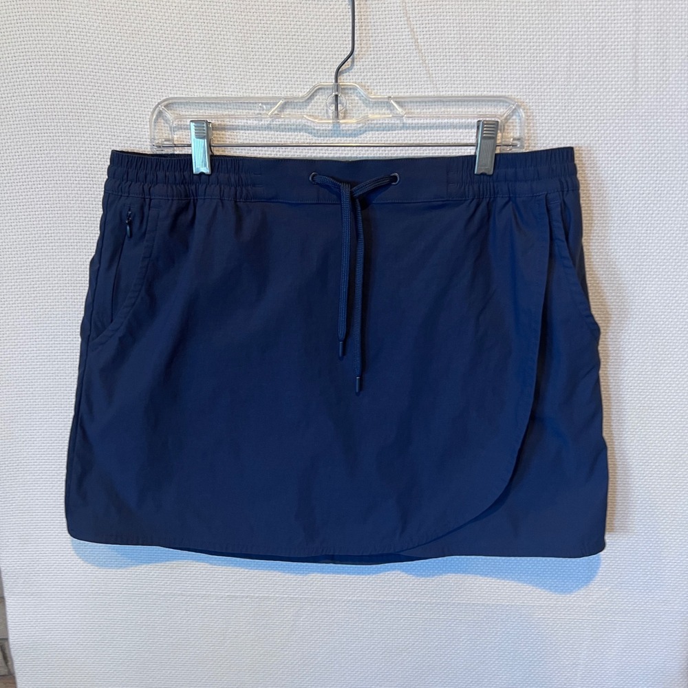 Eddie Bauer Women‎ Navy Blue Tulip Hem Skort Hiking Activewear Size Large